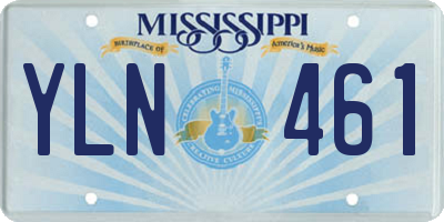 MS license plate YLN461