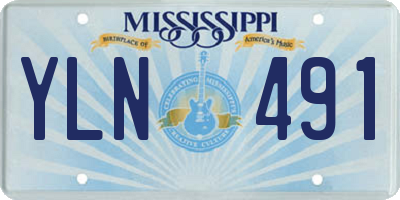 MS license plate YLN491