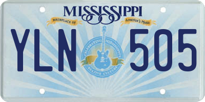 MS license plate YLN505