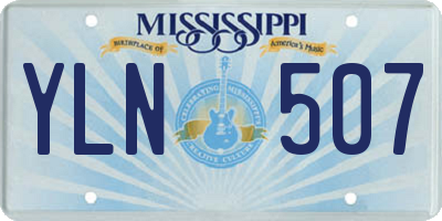MS license plate YLN507