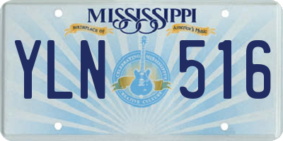MS license plate YLN516
