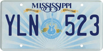 MS license plate YLN523