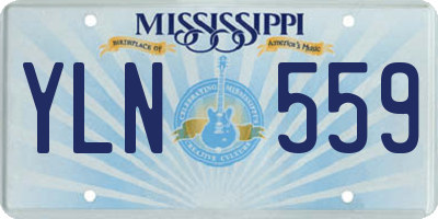 MS license plate YLN559