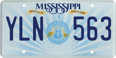 MS license plate YLN563