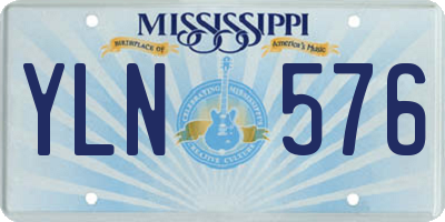 MS license plate YLN576