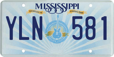 MS license plate YLN581