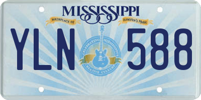 MS license plate YLN588
