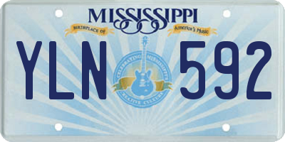 MS license plate YLN592