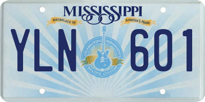 MS license plate YLN601