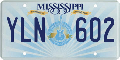 MS license plate YLN602