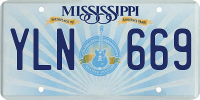 MS license plate YLN669