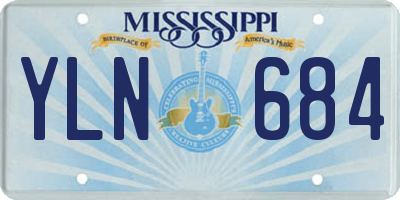 MS license plate YLN684