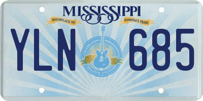 MS license plate YLN685