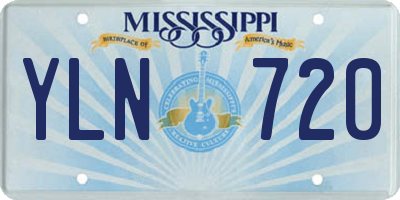 MS license plate YLN720