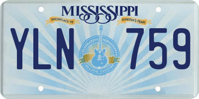 MS license plate YLN759