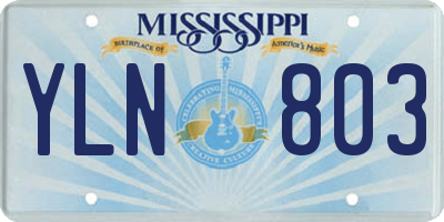 MS license plate YLN803