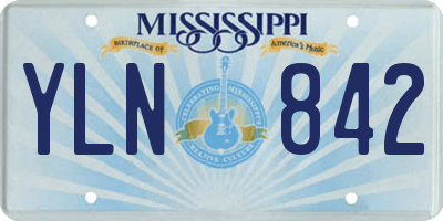 MS license plate YLN842