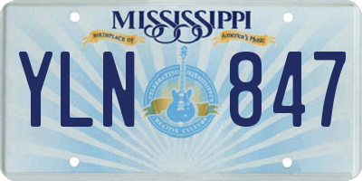 MS license plate YLN847