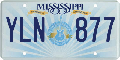 MS license plate YLN877