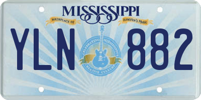 MS license plate YLN882