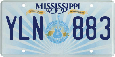 MS license plate YLN883