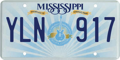 MS license plate YLN917