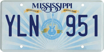 MS license plate YLN951