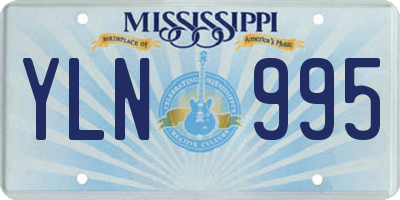 MS license plate YLN995