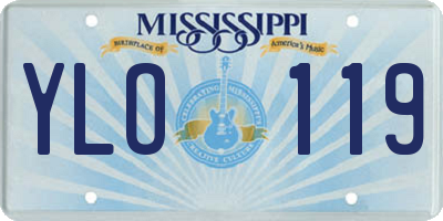 MS license plate YLO119