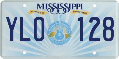MS license plate YLO128