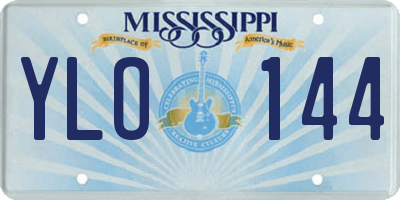 MS license plate YLO144
