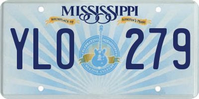 MS license plate YLO279