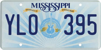MS license plate YLO395