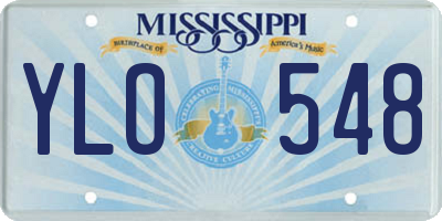MS license plate YLO548