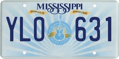 MS license plate YLO631