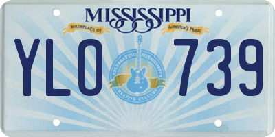 MS license plate YLO739