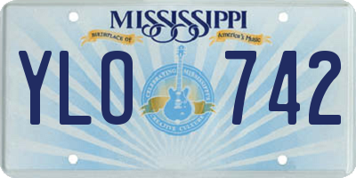 MS license plate YLO742