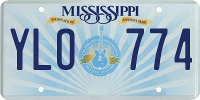 MS license plate YLO774