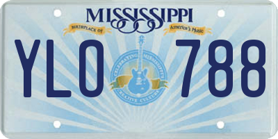 MS license plate YLO788