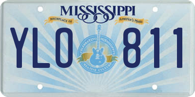 MS license plate YLO811