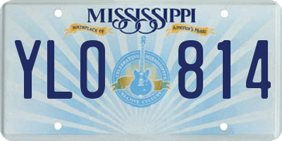 MS license plate YLO814