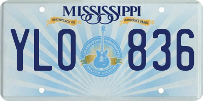 MS license plate YLO836