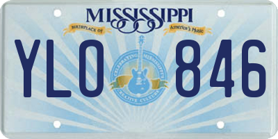 MS license plate YLO846