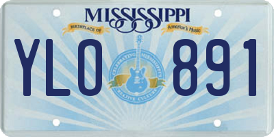 MS license plate YLO891
