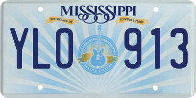MS license plate YLO913