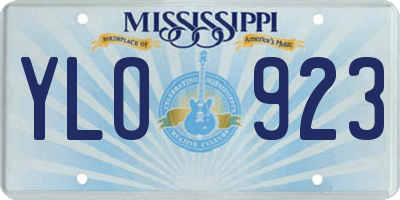 MS license plate YLO923