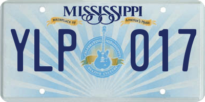 MS license plate YLP017