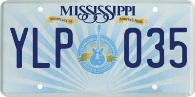 MS license plate YLP035