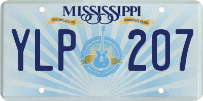 MS license plate YLP207