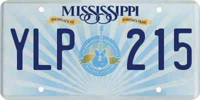 MS license plate YLP215